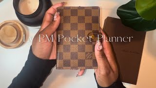 Louis Vuitton PM Agenda  Damien Ebene Pocket Planner  LV Pocket Agenda Review and Walkthrough [upl. by Bauer]