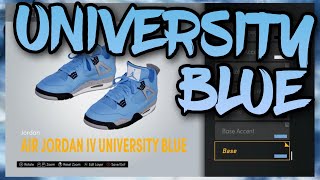 HOW TO MAKE Air Jordan 4 quotUniversity Bluequot IN NBA 2K21 NBA 2K21 Shoe Creator [upl. by Kazmirci]