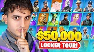 MCCREAMYS 50000 FORTNITE LOCKER TOUR 2000 Skins [upl. by Nomihs661]