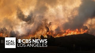 Watch live Three California fires burn out of control in LA Orange and San Bernardino Counties [upl. by Ynamrej]