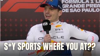 Max Verstappen MOCKING British Media for Not Showing Up in the Press Conference Brazil GP [upl. by Yellhsa]