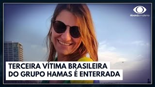 Terceira vítima brasileira de ataques do Hamas é enterrada em Israel  Jornal da Noite [upl. by Parthen]