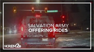 Salvation Army offering rides to warming shelters for Spokanes homeless population [upl. by Kaylil]