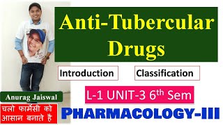 AntiTubercular Drugs  Introduction amp Classification   L1 Unit3 PharmacologyIII 6th Sem [upl. by Leanna]