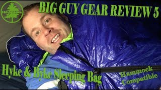 Big Guy Gear Review 5 Hyke amp Byke Antero Sleeping BagHammock compatible [upl. by Kwei]