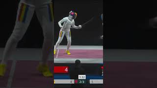 The ART of fencing Watch carefully and see who touches first👀 fencing sports [upl. by Eizzik]