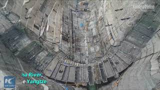 Worlds second largest hydropower station sees intake tower complete [upl. by Wandy551]