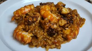 ARROZ CON PULPO Y MARISCOS COCINA TRADICIONAL GALLEGA [upl. by Marvin]