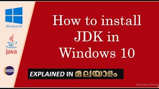 JDK Installation in Windows 10 in Malayalam How to install Java Development Kit Latest [upl. by Aneda314]