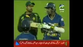 Ahmed Shehzad and Dilshan Fight Pak vs SL 3rd ODI 2013 [upl. by Paley962]