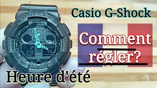 Montre Casio G Shock Comment Activer ou Désactiver lheure dété [upl. by Brahear]