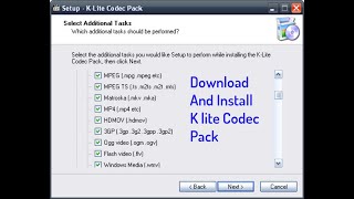 How To Download And Install K Lite Codec Pack Full Download Windows 10 64 bit  TECH INFO [upl. by Berlinda]