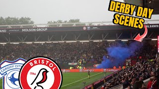 PYRO LIMBS AND LATE DRAMA In HUGE Severnside Derby  Bristol City 11 Cardiff vlog [upl. by Nylear265]