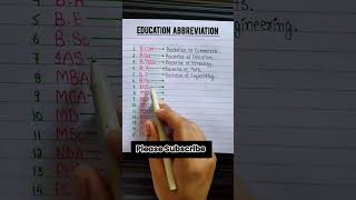 Education Abbreviation  Spoken English [upl. by Terr]