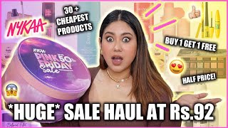 HUGE Nykaa Pink Friday Sale Haul Starting At ₹92  30 BEST Products amp Discounts  ThatQuirkyMiss [upl. by Eonak110]