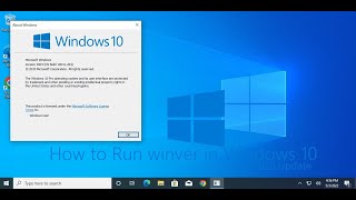 How to Run winver in Windows 10 May 2020 Update [upl. by Legnaesoj]