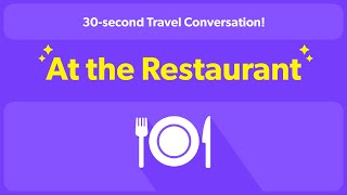 Conversation Practice at the Restaurant  Travel English [upl. by Harac]