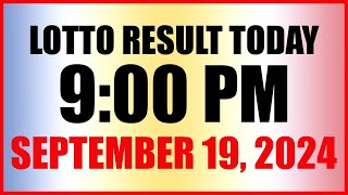 Lotto Result Today 9pm Draw September 19 2024 Swertres Ez2 Pcso [upl. by Onailil863]