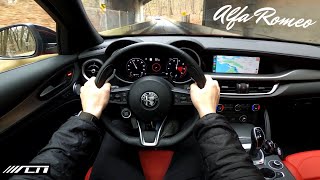 2024 Alfa Romeo Stelvio Veloce POV Drive  Just the Sound  Allcarnews [upl. by Higgs914]