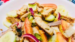 Low Carb PORK SALAD  PORK KILAWIN recipe [upl. by Elleinad367]