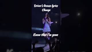 Driver’s license lyrics change youtubeshorts oliviarodrigo edit lyrics emma2122 [upl. by Emmanuel]