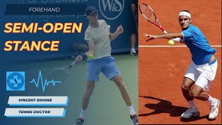 How To Hit A SemiOpen Stance FOREHANDS Like A PRO [upl. by Adiaj661]