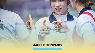 Recurve women team  Watch Party  ArcheryinParis [upl. by Ailehc]