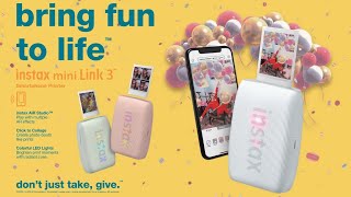 Fujifilm Instax Mini Link 3 printer hp smartphone android iphone review unboxing instaxmini link3 [upl. by Elicul]