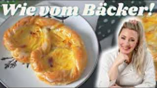 PUDDINGBREZEL Rezept Puddingteilchen selber machen [upl. by Aynek]