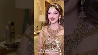 Review🧿☺ trending makeup makeuptutorial redbride review goldbride janvikapoor [upl. by Norab]