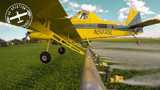 Ride Along with Ag Pilot Crop Duster as He Sprays a Field Start to Finish in an Air Tractor 502 POV [upl. by Ylsew]