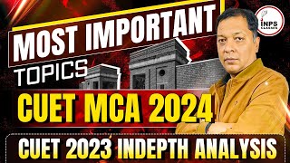 Most Important Topics for CUET MCA 2024  CUET 2023 Indepth Analysis  Nitin Agrawal [upl. by Ferrick]