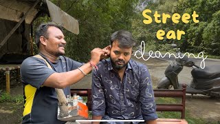 Street ear cleaning in India [upl. by Anam]