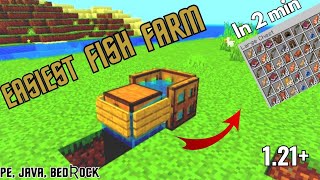 best afk fish farm for minecraft 121 bedrock pocket edition hindi [upl. by Enovad287]