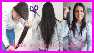 ¿Cómo cortar el cabello en capas largas y en V  Corta el cabello fácil tu mismo [upl. by Savick]