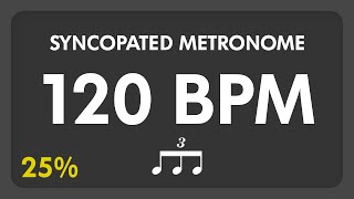 120 BPM  Syncopated Metronome  8th Triplets 25 [upl. by Aleyak]