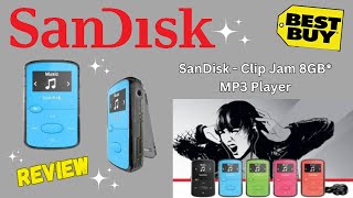 SanDisk  Clip Jam 8GB MP3 Player Review🎵Music Storage and Player mp3 review playlist [upl. by Chiquia]