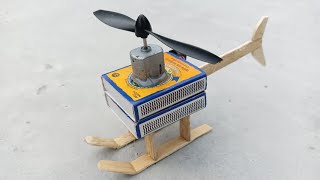 How to Make Flying Matchbox Helicopter  DIY Toy Helicopter [upl. by Ellesig300]