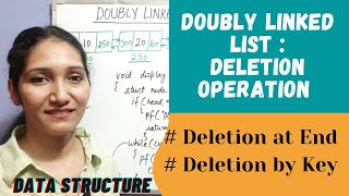 Doubly Linked List  Deletion At End And Deletion With Key  Data Structure 33 [upl. by Hagile]