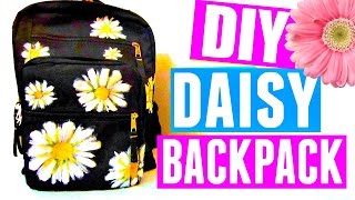 DIY Daisy Backpack  DIY SCHOOL SUPPLIES for Back to School [upl. by Llehsem821]