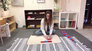 Intro to the Montessori Number Rods Three Period Lesson [upl. by Hoffarth681]