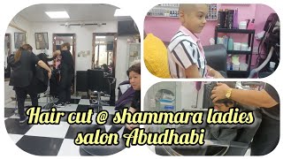 vlog 2  quotShafiqas Haircut amp Shaving Head Fun Experience at Shammara Ladies Salon in Abu Dhabiquot [upl. by Jestude]