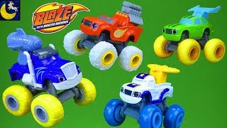 Blaze and the Monster Machines Toys Tune Up Tires Crusher Darington Silly Tires Toys [upl. by Cob]