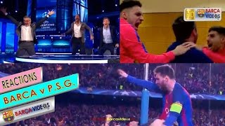 Reactions to Sergi Robertos 61 Goal against PSG Mar 17 [upl. by Weldon136]