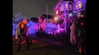 Impressive Halloween decorated houses on North Cedar street in Tacoma [upl. by Baudelaire]