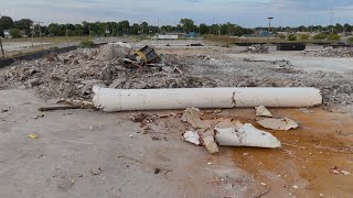 Former Sears Water Tower Taken Down in Lincoln Park Michigan [upl. by Annayhs]