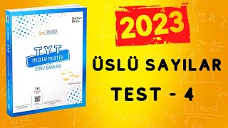 2023  345 TYT MATEMATİK SORU BANKASI ÇÖZÜMLERİ  ÜSLÜ SAYILAR TEST 4 [upl. by Nason861]