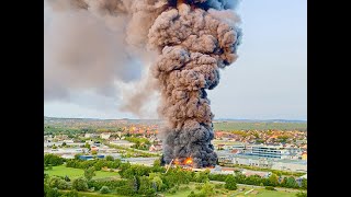 Brackenheim  Großbrand in Lauffen am Neckar [upl. by Nalyac188]