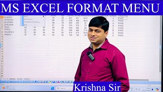 MS EXCEL FORMAT MENU COMPLETE VIDEO BY KRISHNA SIR [upl. by Vito21]