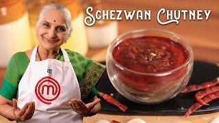 Spicy Schezwan Chutney Recipe by Gujju Ben I Easy Homemade Schezwan Sauce  Perfect for Chinese dish [upl. by Treacy]